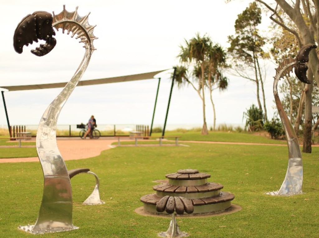 The sculpture of the sea monster known as Moha Moha.