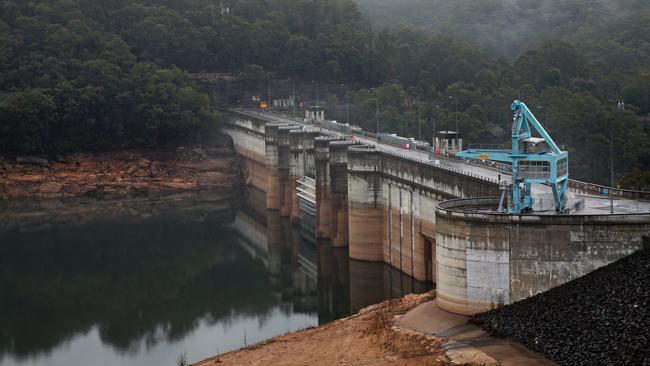 In the past year, less than 10 per cent of the long-term average water has flown into Warragamba Dam, which holds 80 per cent of the city’s supply. Picture: Toby Zerna