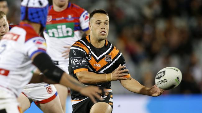 Two sub-40 performances against the Roosters saw Luke Brooks’ average drop against the top 8 teams. Picture: AAP Image/Darren Pateman