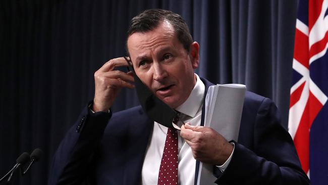 West Australia Premier Mark McGowan. Picture: Colin Murty