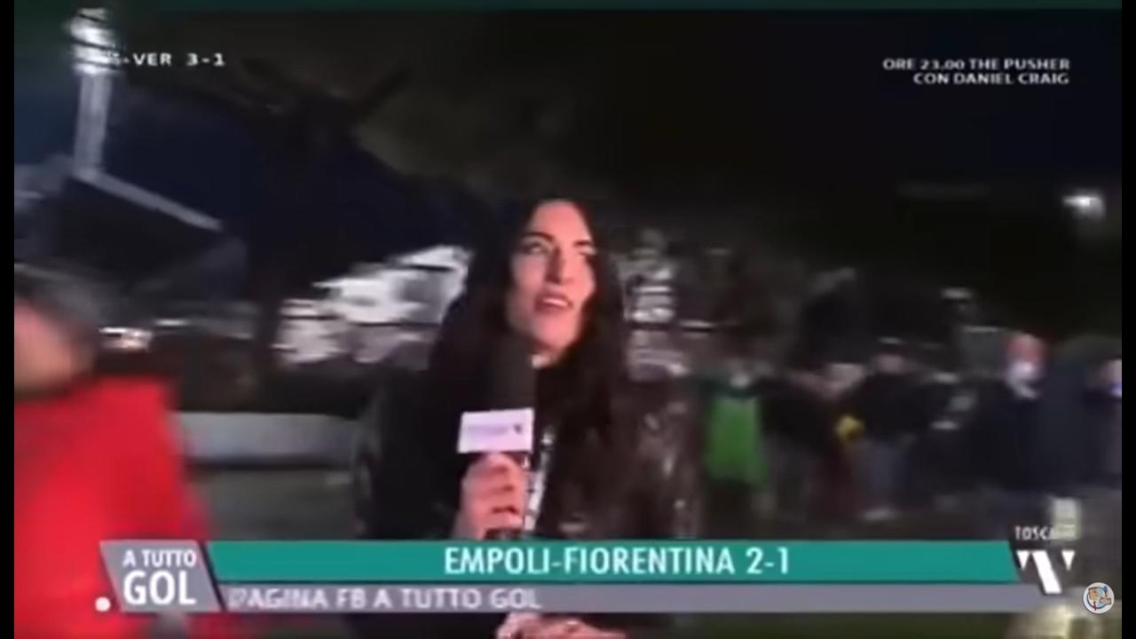 greta beccaglia touched by fan football news police investigate serie a incident fiorentina vs empoli