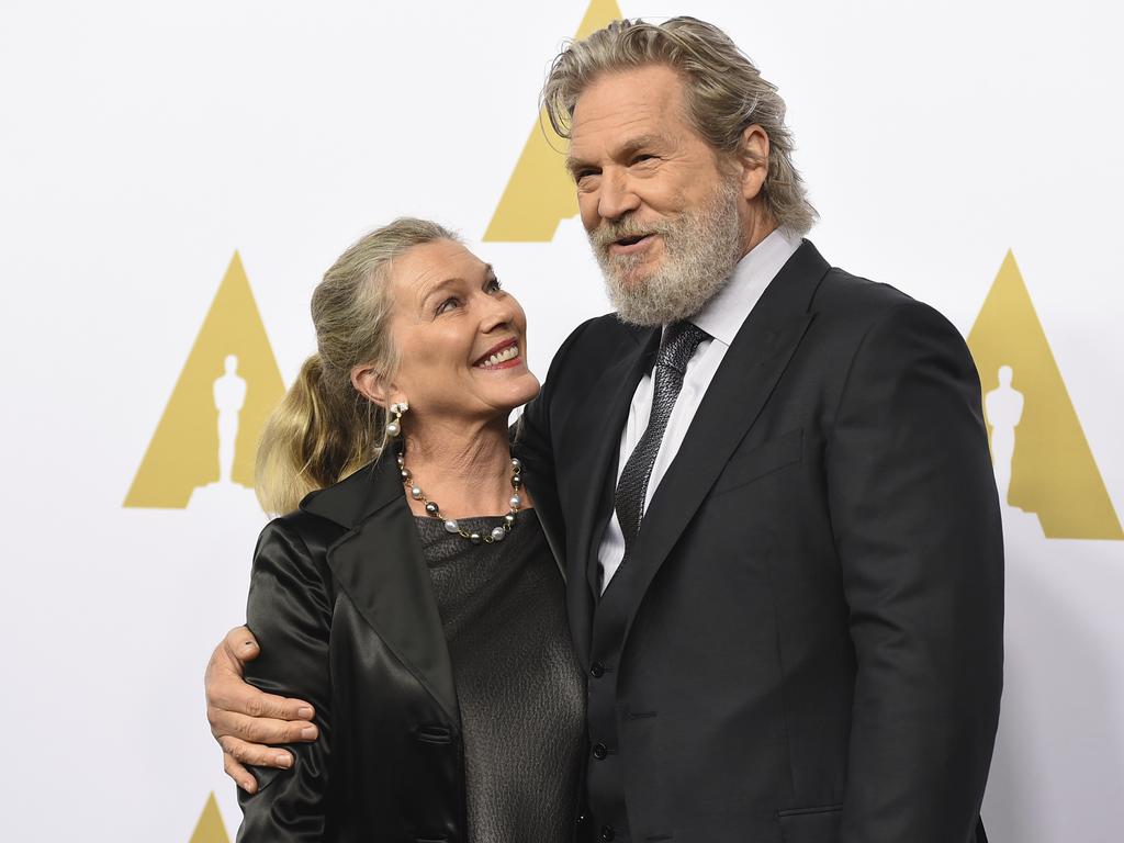 Susan Geston and Jeff Bridges attend the 89th Annual Academy Awards Nominee Luncheon at The Beverly Hilton Hotel on February 6, 2017 in Beverly Hills, California. Picture: AP