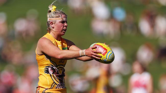 Kristy Stratton played a phenomenal game. Picture: Getty Images