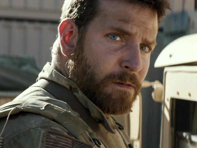 In this image released by Warner Bros. Pictures, Bradley Cooper appears in a scene from "American Sniper." The film was nominated for an Oscar Award for best feature on Thursday, Jan. 15, 2015. The 87th Annual Academy Awards will take place on Sunday, Feb. 22, 2015 at the Dolby Theatre in Los Angeles. (AP Photo/Warner Bros. Pictures)