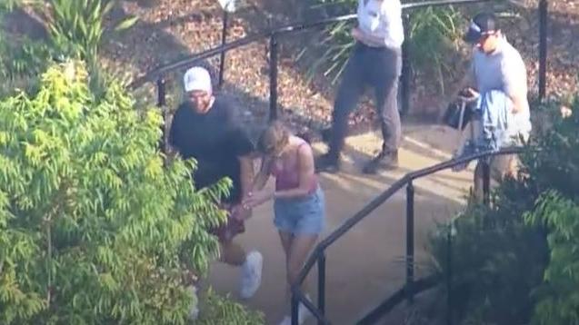 Taylor Swift and Travis Kelce at Sydney Zoo. Picture: 9 News