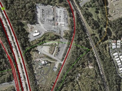 Aerial shot of the site for the planned Pimpama waste and recycling centre by the Gold Coast City Council.