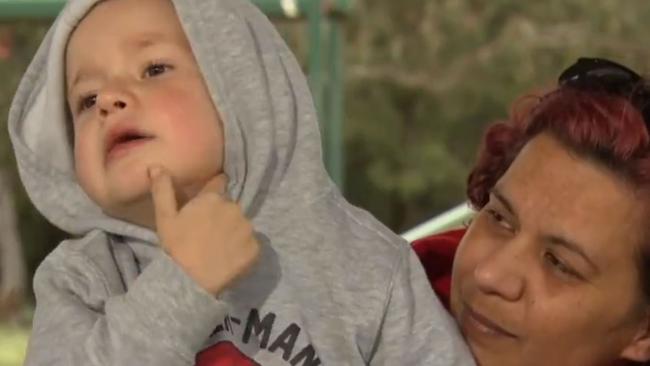 Terrified mum, Tash, was threatened at gunpoint. Picture: Channel 7