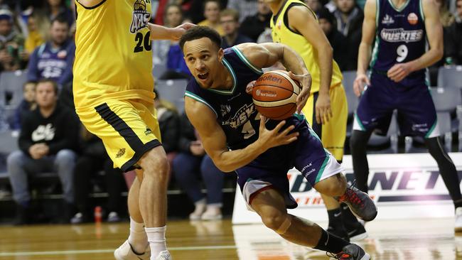 Southern Huskies Tiri Musunda during the game against Taranaki at Launceston. PICTURE CHRIS KIDD