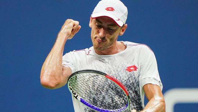 The strength of John Millman’s game is that effort is never in doubt. Picture: AFP.