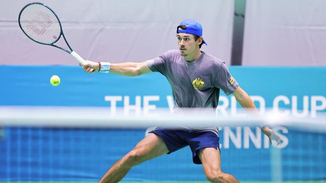 Alex de Minaur is ready for the Davis Cup Finals in Spain. (Photo by Matt McNulty/Getty Images for ITF)