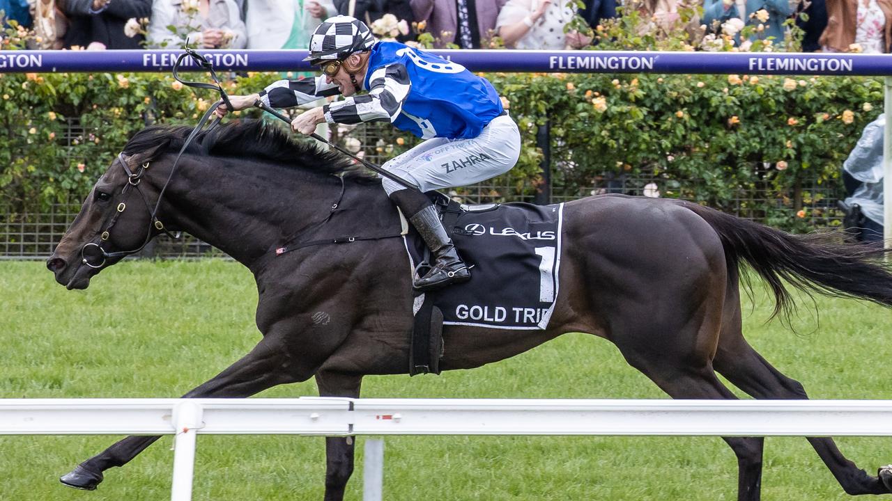 2022 Lexus Melbourne Cup at Flemington Racecourse, . GOLD TRIP (ridden by Mark Zahra) trained by Ciaron Maher &amp; David Eustace wins the Melbourne Cup. Picture: Jason Edwards