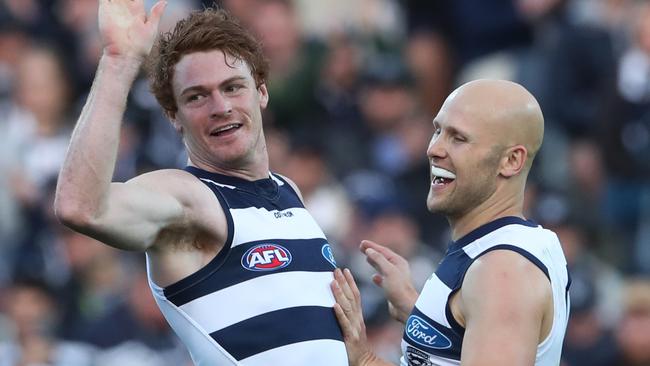 Gary Ablett enjoyed a day out for the Cats. Picture: AAP Images 