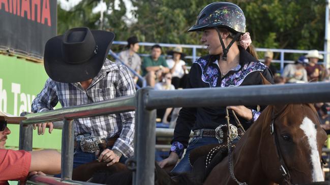 Barrel riders getting ready for their run. Picture: Darcy Jennings.
