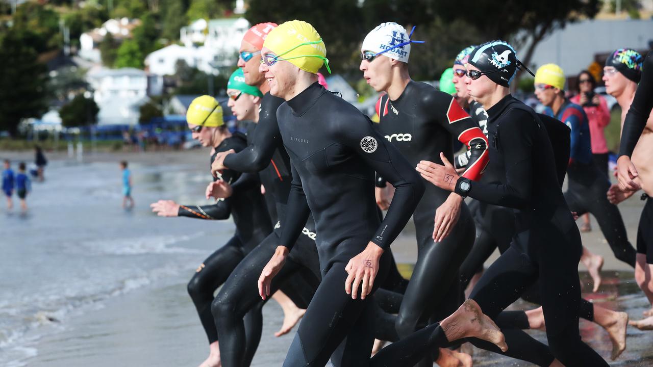 Australia Day Ocean Swim at Kingston Beach. Picture: Nikki Davis-Jones