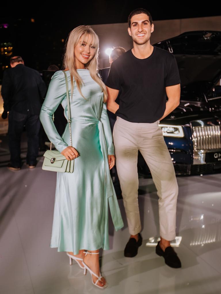 Isabella Gray and Ari Shah attend the Rolls-Royce Ghost Launch on 24th September 2020. Socials: Damien Anthony Rossi Pictures: Dino Renda