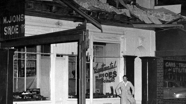 A shop in the Adelaide CBD was damaged in the 1954 earthquake which hit the city.