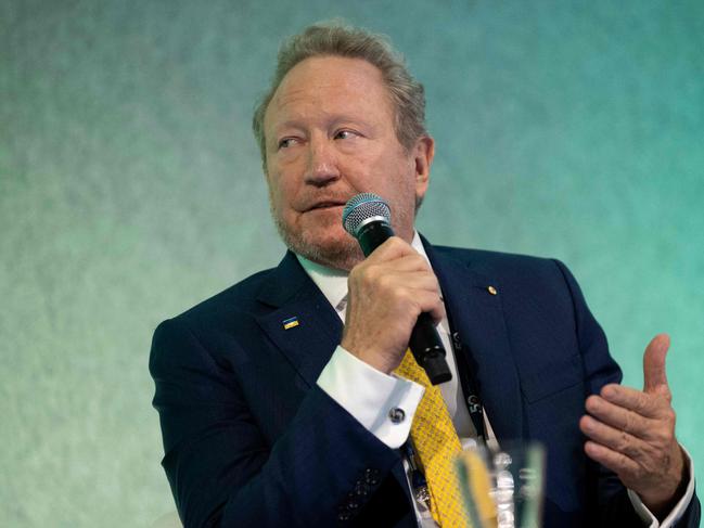 This handout photo taken and released on March 5, 2024 by the ASEAN-Australia Special Summit 2024 shows Australian businessman Andrew Forrest speaking during the 50th ASEAN-Australia Special Summit in Melbourne. (Photo by Penny STEPHENS / ASEAN-Australia Special Summit 2024 / AFP) / RESTRICTED TO EDITORIAL USE - MANDATORY CREDIT "AFP PHOTO / ASEAN AUSTRALIA SPECIAL SUMMIT 2024 / PENNY STEPHENS" - NO MARKETING - NO ADVERTISING CAMPAIGNS - DISTRIBUTED AS A SERVICE TO CLIENTS