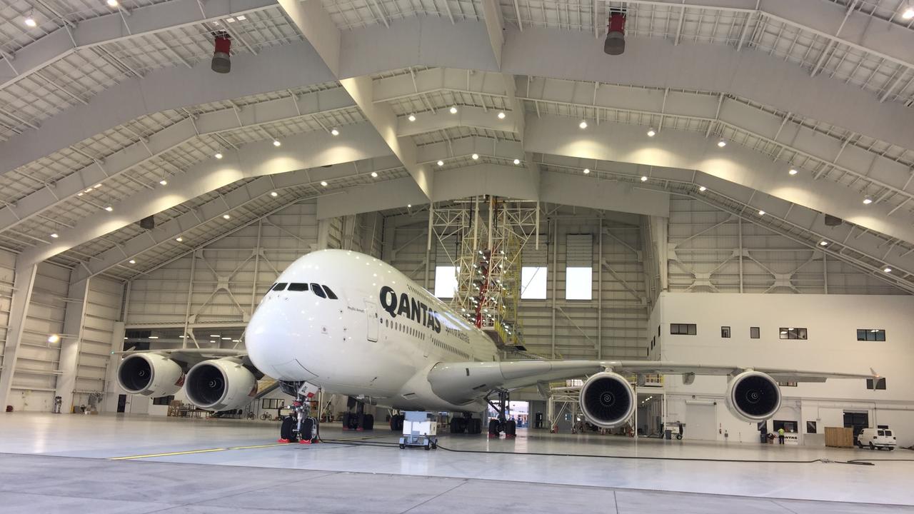 The Qantas hangar at Los Angeles International Airport.