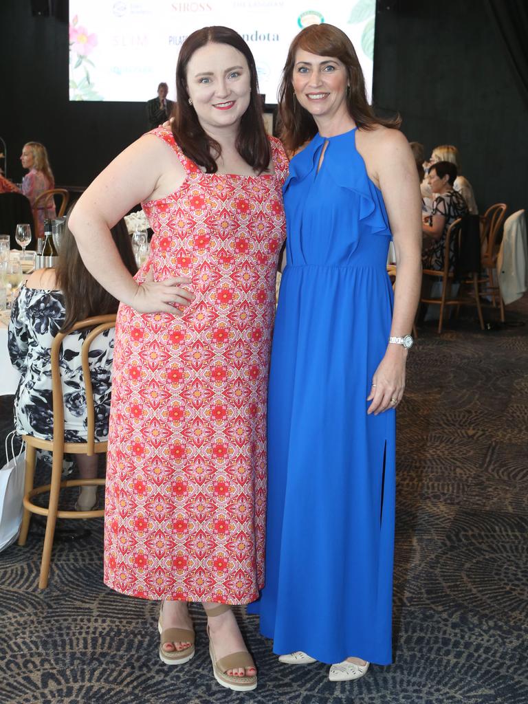 Caitlin Smith and Melissa De Barros at the Trinity Lutheran College Mother's Day High Tea at The Glasshouse, Surfers Paradise. Picture by Richard Gosling