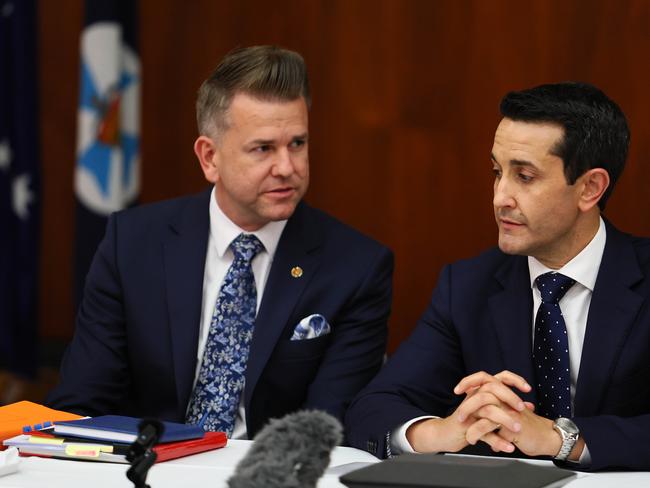 Queensland Deputy Premier Jarrod Bleijie and Premier David Crisafulli.