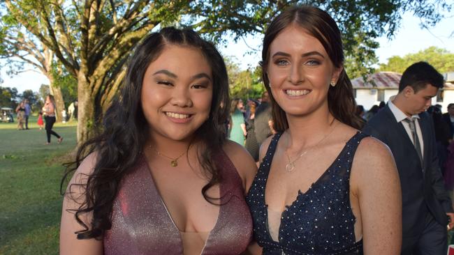 Maxene Macaraig and Maranda Yates at the Pioneer State High School formal at the Mackay Golf Course on Friday November 20. Picture: Zizi Averill