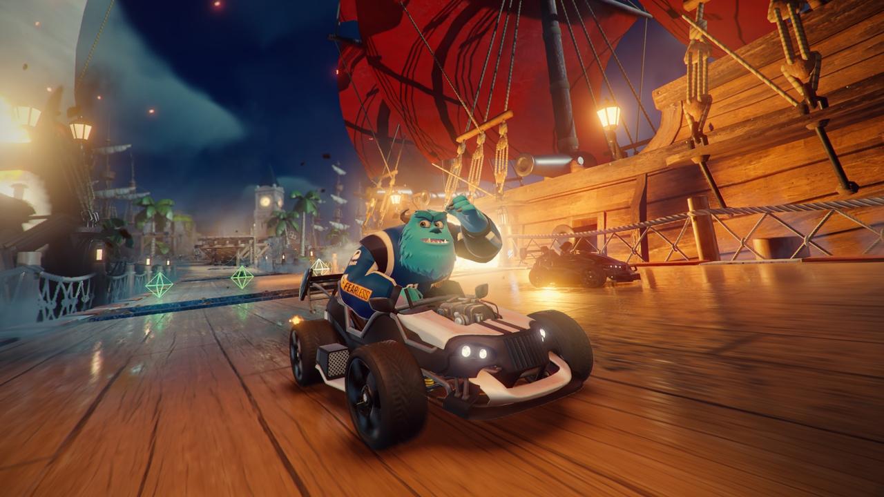 Disney Speedstorm is a fast-paced action racer with tonnes of customisation and unlockable vehicles. Picture: Gameloft