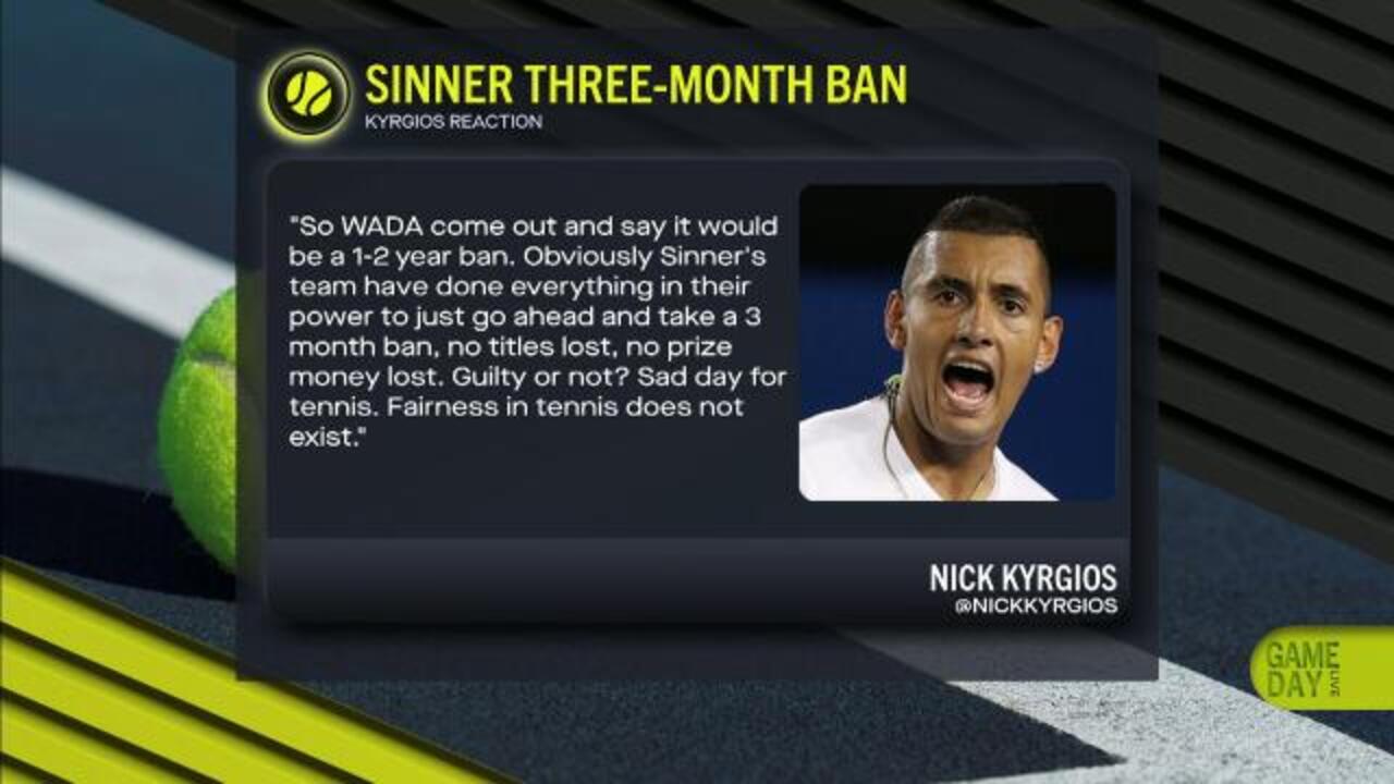 Nick Kyrgios fires over Sinner ban