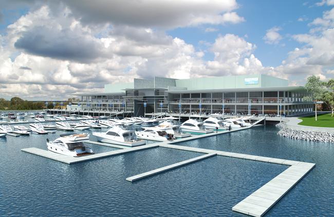 An artist’s impression of the proposed Moorebank Marina. The plans have now been dashed the Land and Environment Court refused consent.