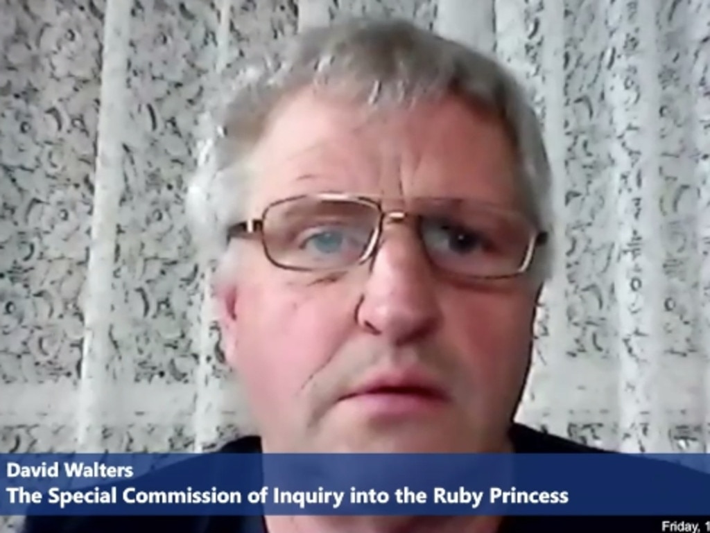 David Walters, whose wife Kim was hospitalised due to the virus, gave evidence at the Special Commission of Inquiry into the Ruby Princess in June.