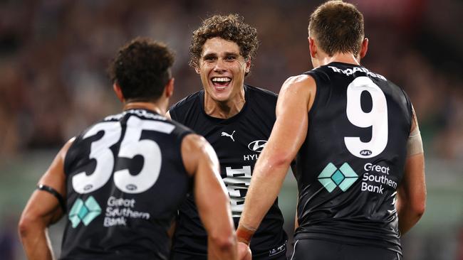 Charlie Curnow is in another race for the Coleman Medal. Picture: Michael Klein