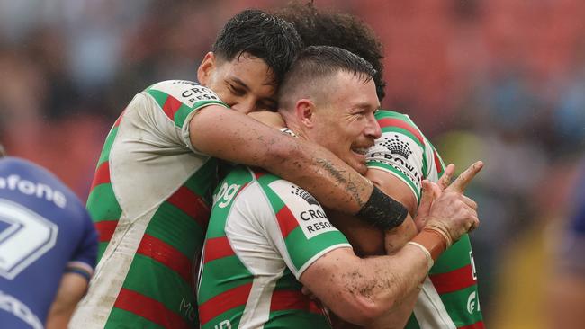 The Rabbitohs were far from convincing against the Warriors. Picture: Chris Hyde/Getty Images