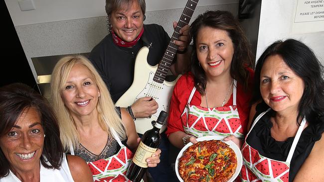 2016 Italian Festival preview. Carmel Brazendale of Kingston, left, Cathy Robustelli of Sandy Bay, Tony Voglino of Claremont, Rosa Mazzucca of Old Beach and Diane Cerritelli of New Town. Picture: SAM ROSEWARNE