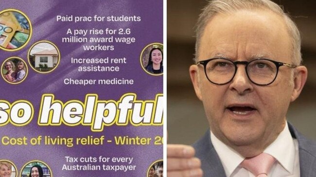 Prime Minister Anthony Albanese has come under fire following a social media post promoting the government’s cost of living relief. Mr Albanese posted a photo imitating the iconic So Fresh Australian compilation CD series, with the cover instead saying “so helpful, cost of living relief — Winter 2024”.