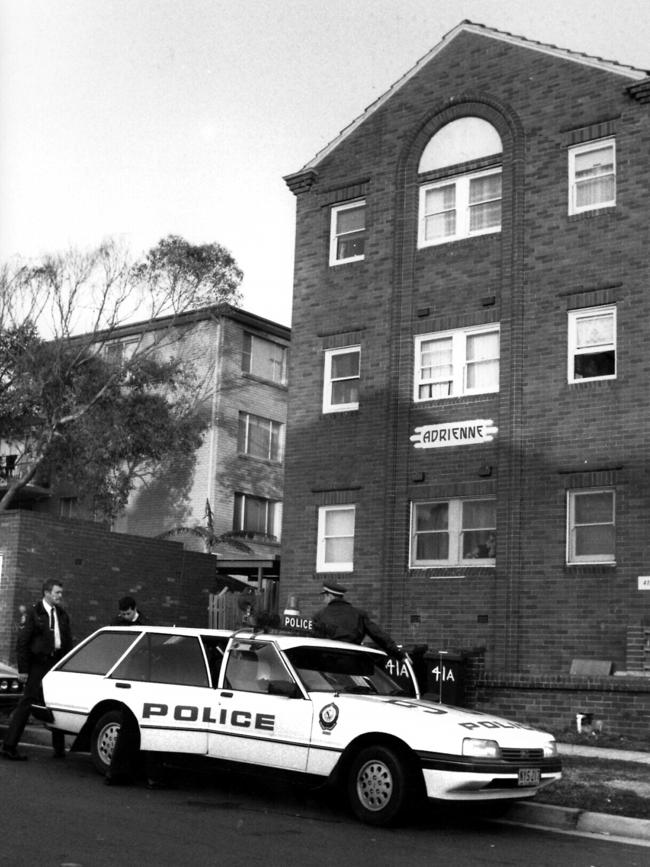 Police outside Samantha’s Bondi home.