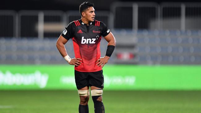 Pete Samu of the Crusaders at AMI Stadium in Christchurch.