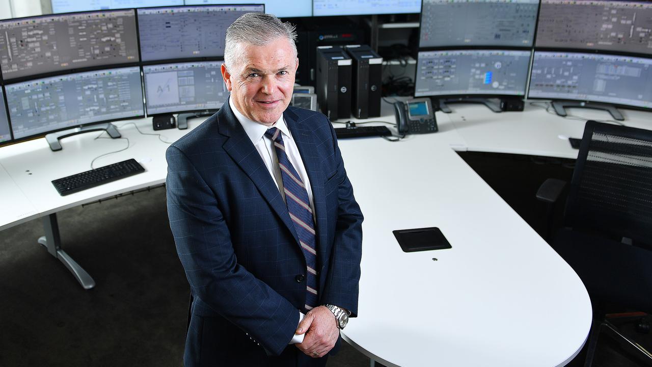 Santos Limited CEO Kevin Gallagher in a back up control room at their Adelaide headquarters.Picture Mark Brake