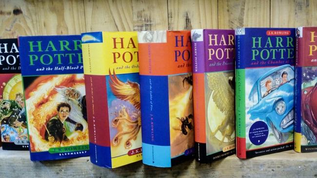 Harry Potter books at the Pop Up Bookshop in Adelaide