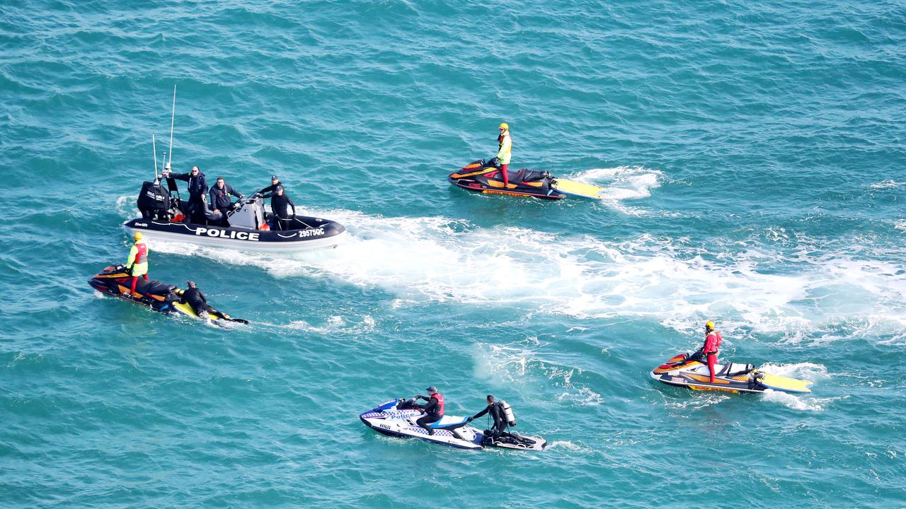 The search for the missing Yak-52 plane around South Stradbroke Island (Jumpinpin) where the pilot and passenger on board are still missing. Picture: NIGEL HALLETT