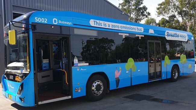 A photo of a zero emissions bus.