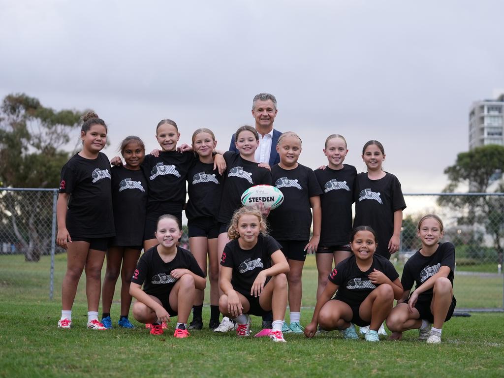 South Sydney's Play Her Way program has introduced rugby league to kids who might need it most. Picture: Supplied,