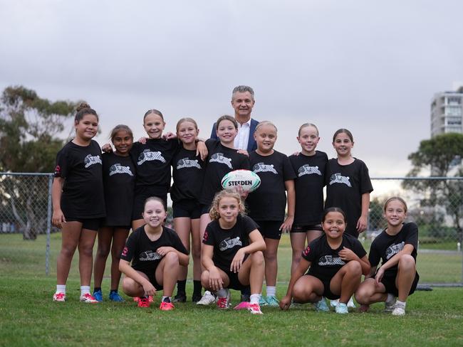 South Sydney's Play Her Way program has introduced rugby league to kids who might need it most. Picture: Supplied,