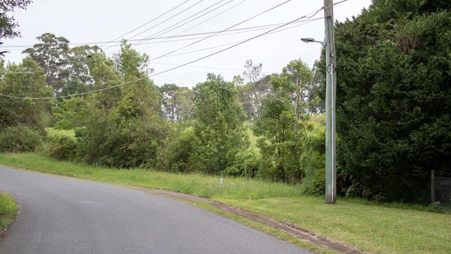 Derriwong Road in Dural where the caravan was found. Picture: Liam Mendes