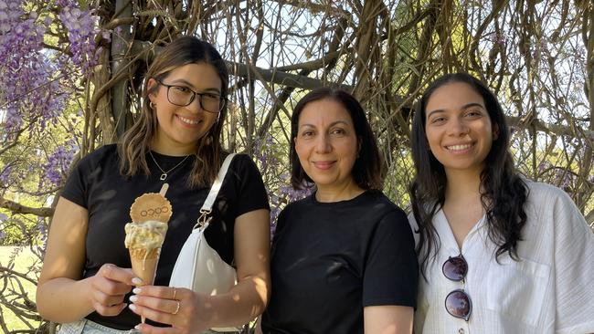 Monica, Marvie and Anna Attia of North Ryde.