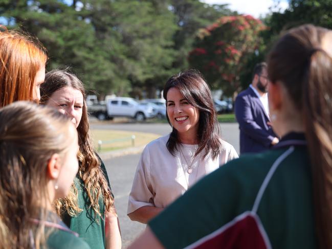 Minister for Education Jo Palmer at Clarence High School on Monday, February 24, 2025.