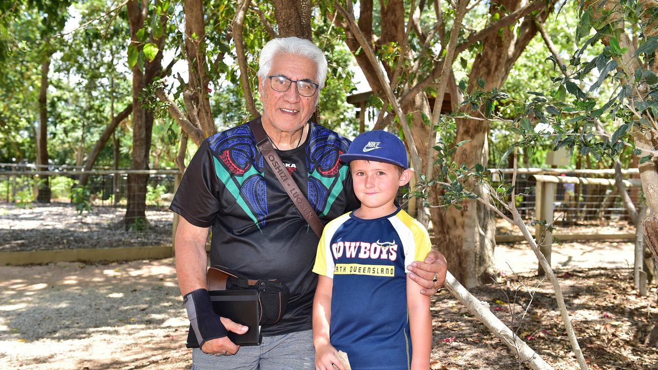 Rewa McGregor and Zavier Kelly, 6, from Marion, pictured at Billabong Sanctuary. Picture: Shae Beplate.