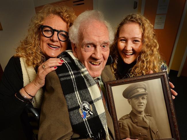 Jack Pimm with daughter Julie Rush, who will toss the coin, and granddaughter Gabriella. Picture: Rob Leeson