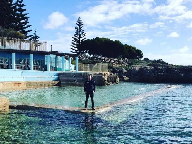 Mr Speirs at the Edithburgh pool. Picture: supplied