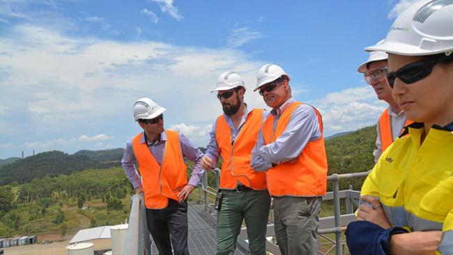 NEW INDUSTRY: Mercurius CEO Karl Seck visited Gladstone's Northern Oil in February when he visited the region to promote Mercurius' plans to build a biorefinery pilot project. He is pictured with Northern Oil's Ben Tabulo and Troy Collings.