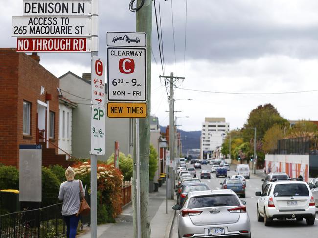 NEW DIRECTION: Hobart traffic heads into the city, or right past it. Picture: MATT THOMPSON