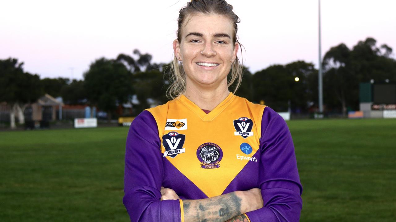 Former AFLW player Phoebe Monahan has joined Thomson for the 2024
 women's football season. Picture: Meg Saultry